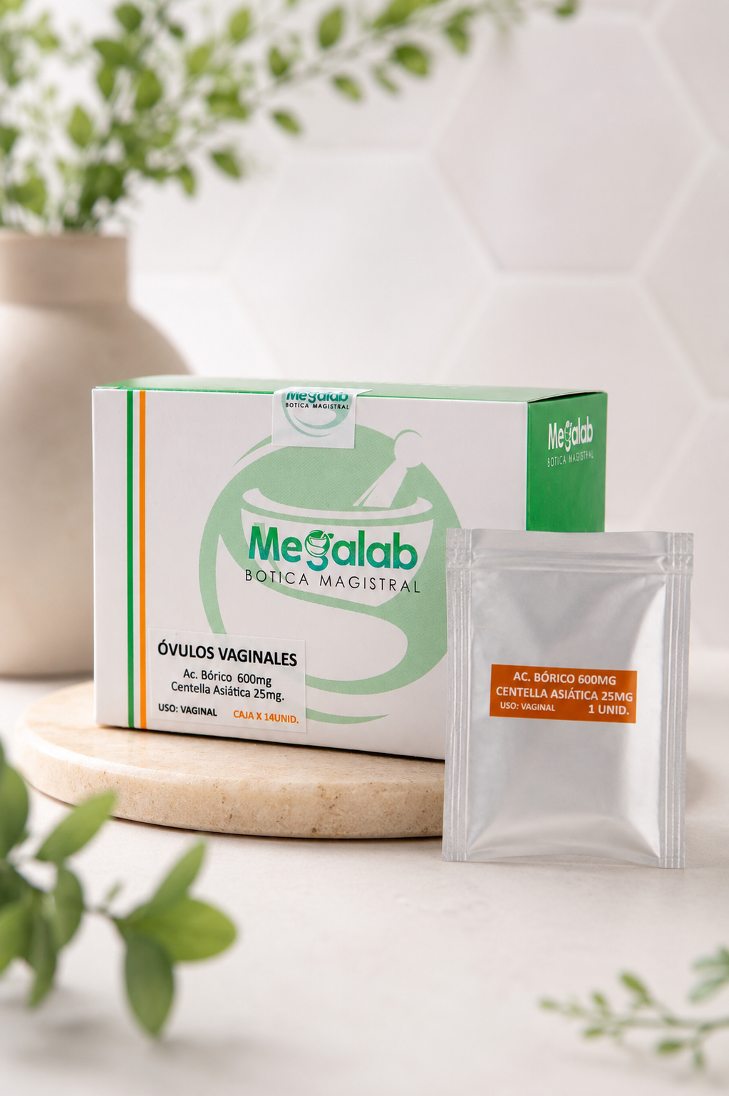 ÁCIDO BÓRICO  600 mg + CENTELLA  ASIÁTICA 25 mg