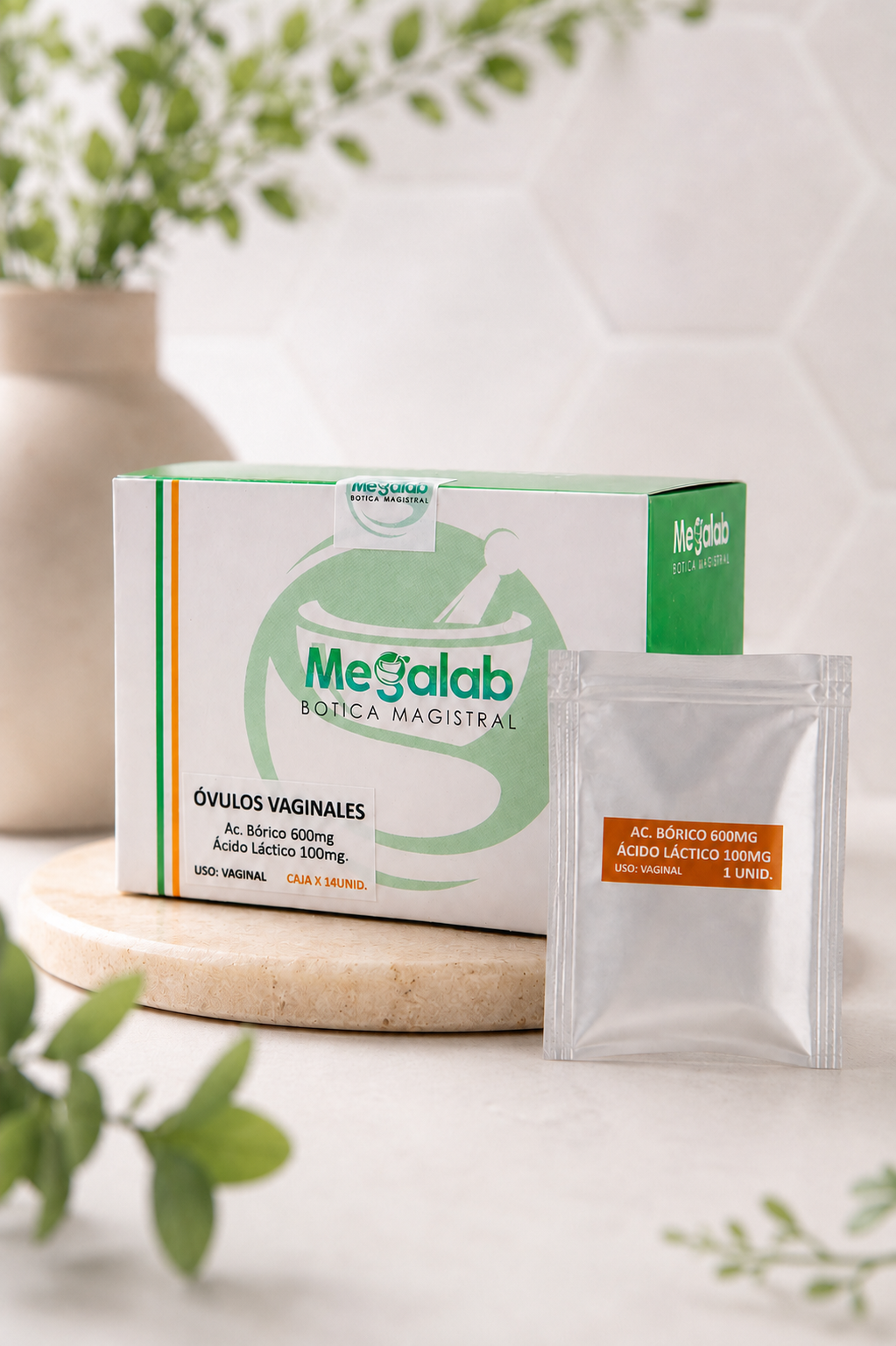 ÁCIDO BÓRICO 600 mg+  ÁCIDO LÁCTICO 100 mg